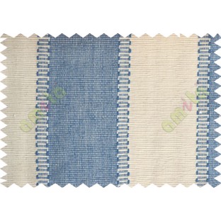 White blue stripes main cotton curtain designs